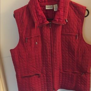 CHICOS Womens Quilted Vest Size2 (12/14)